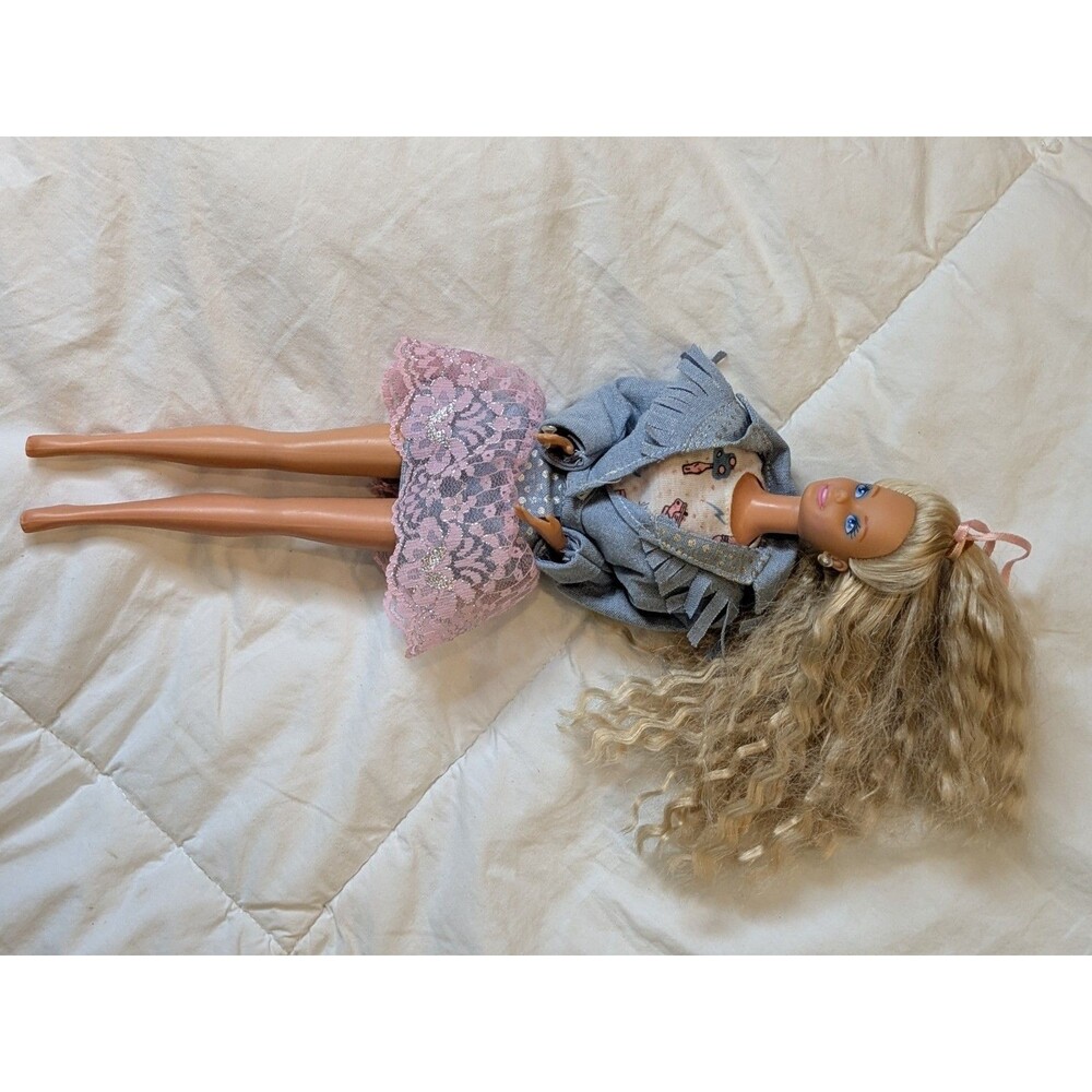 Vintage FEELING FUN Barbie Superstar 1988 Denim Look 1189 Original Outfit